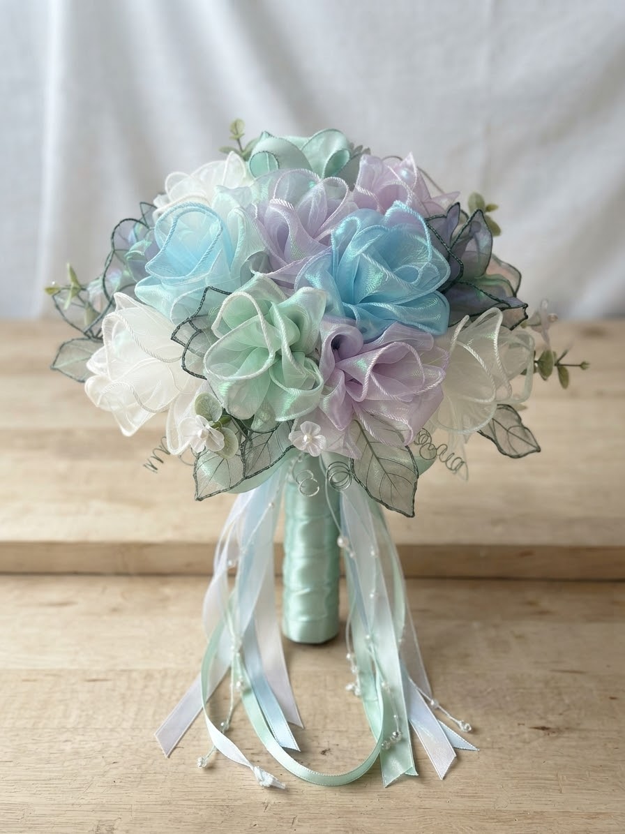 Ribbon Bow Bouquet — hand-arranged soft flowers for delivery in Dalton, GA