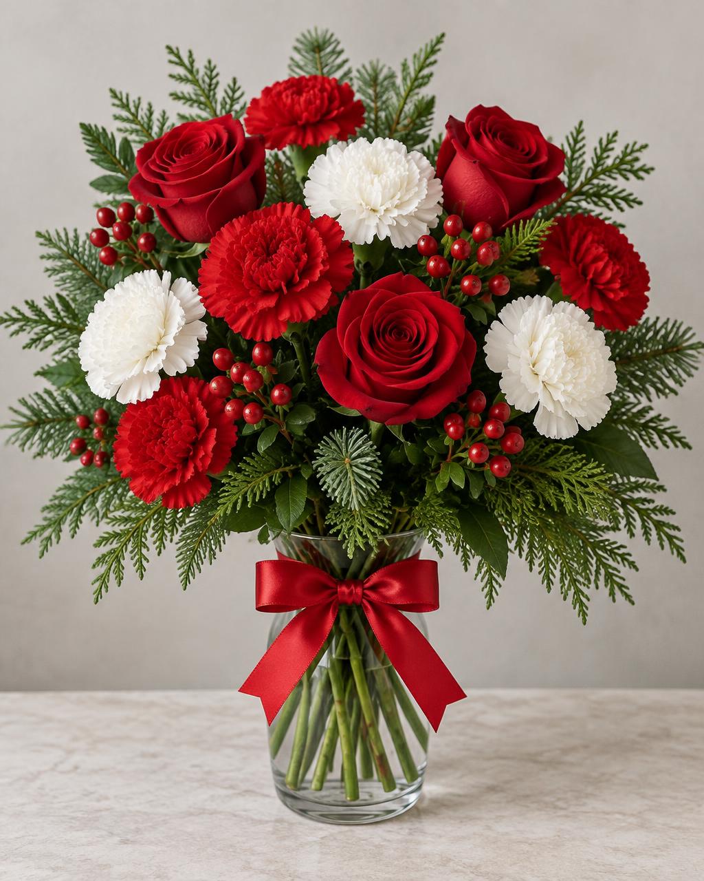 Cranberry Cheer — christmas arrangement from Alive Expressions, Dalton, GA