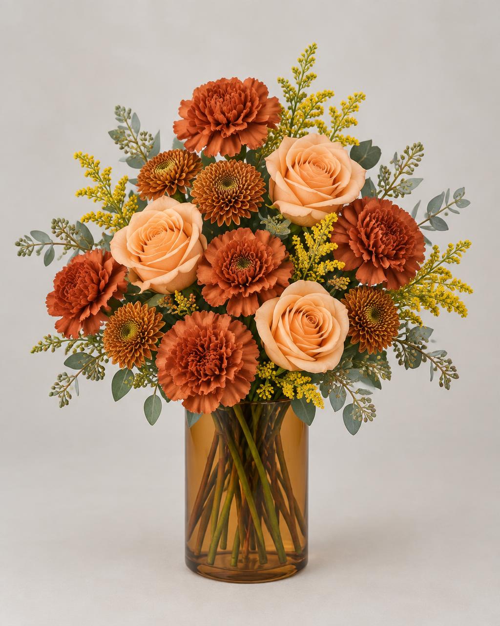 Copper Lantern — fall arrangement from Alive Expressions, Dalton, GA