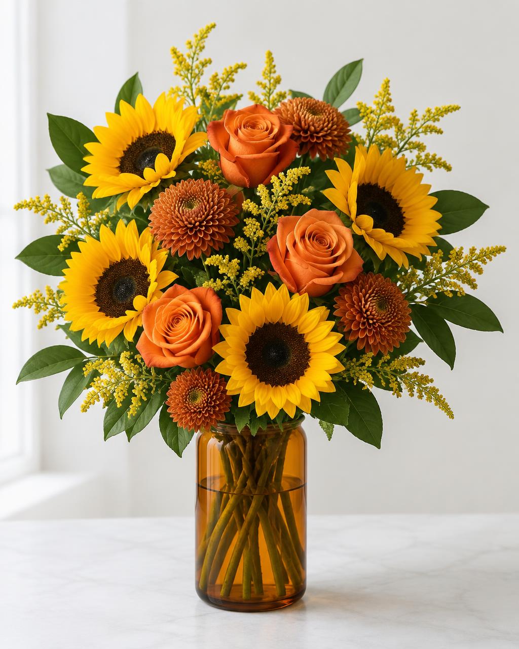 Golden Hour Harvest — fall arrangement from Alive Expressions, Dalton, GA