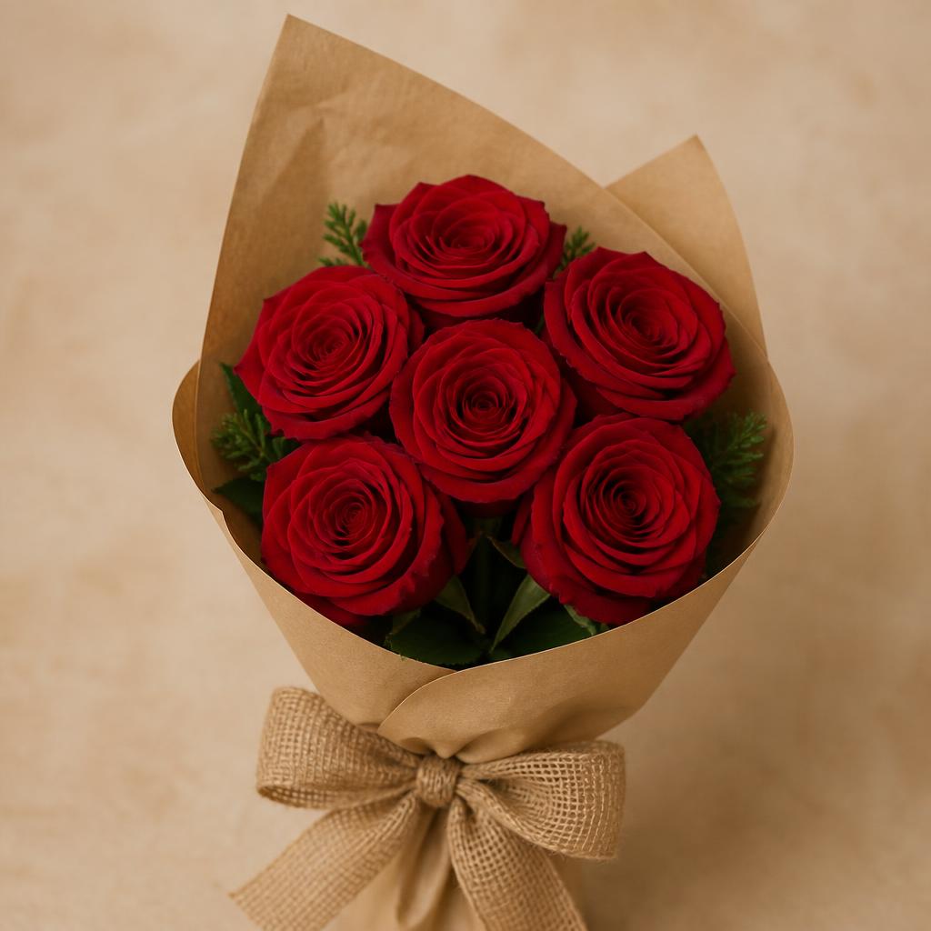 Half Dozen Roses — flowers for same-day delivery in Dalton, GA