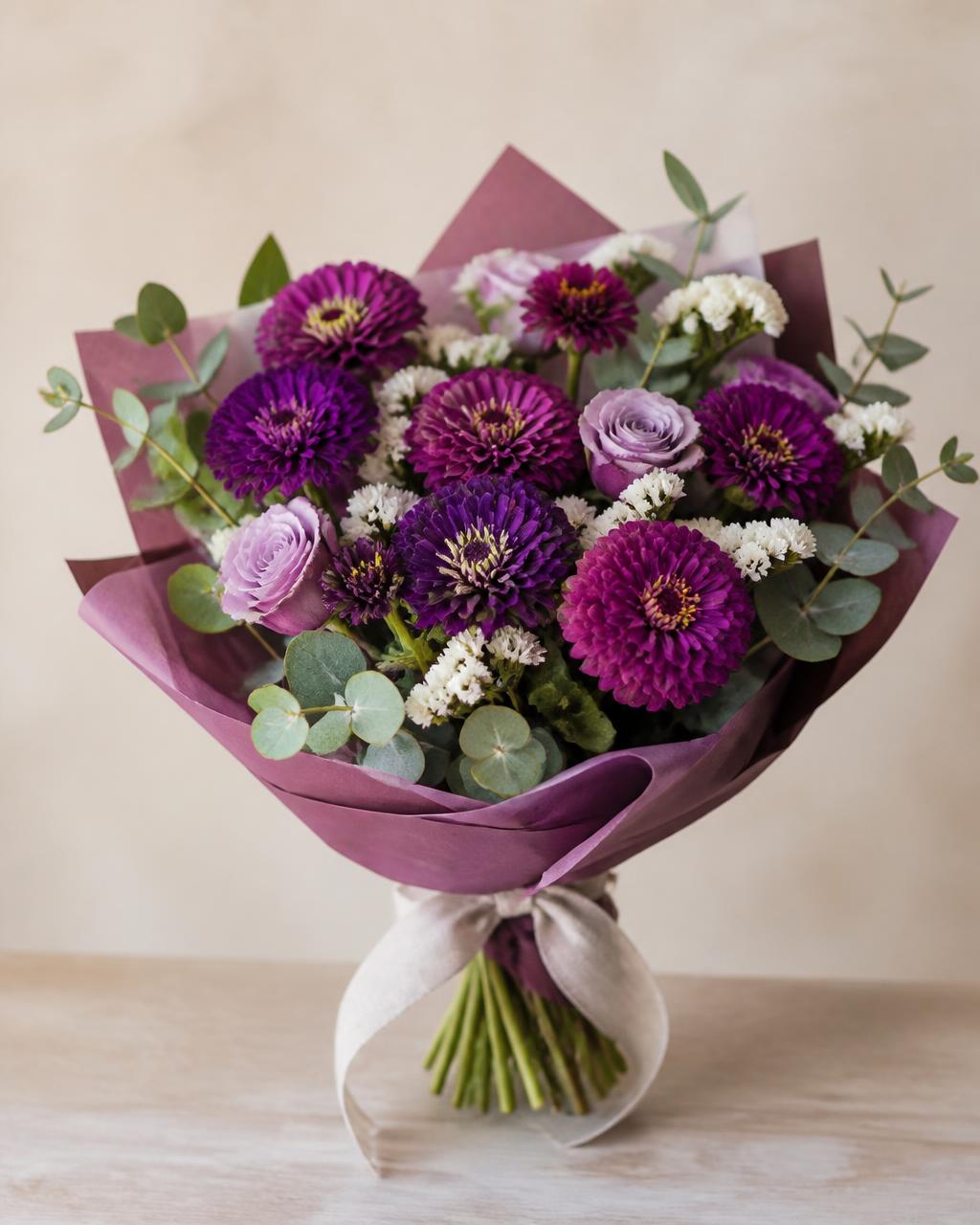Purple Zinnia Reverie — Mother's Day flowers in Dalton, GA