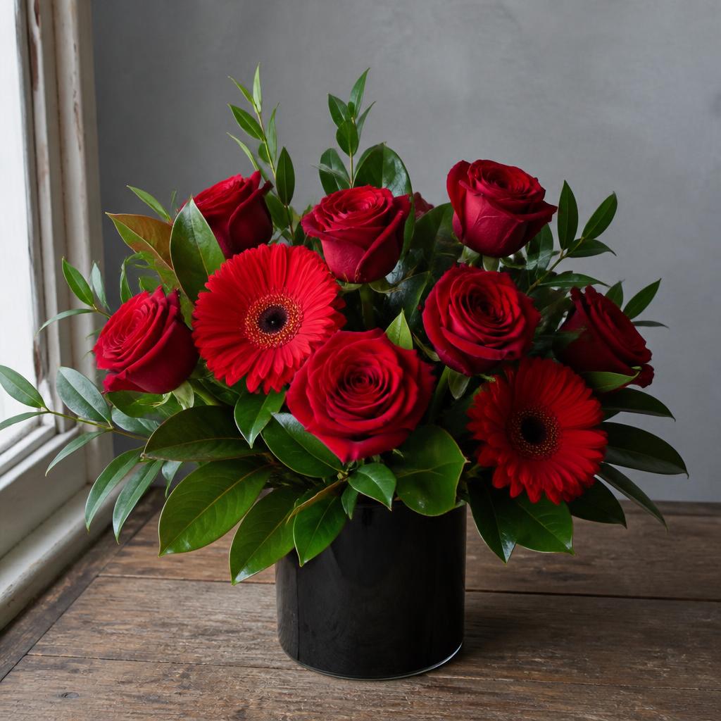 Scarlet Pulse — hand-arranged bold flowers for delivery in Dalton, GA