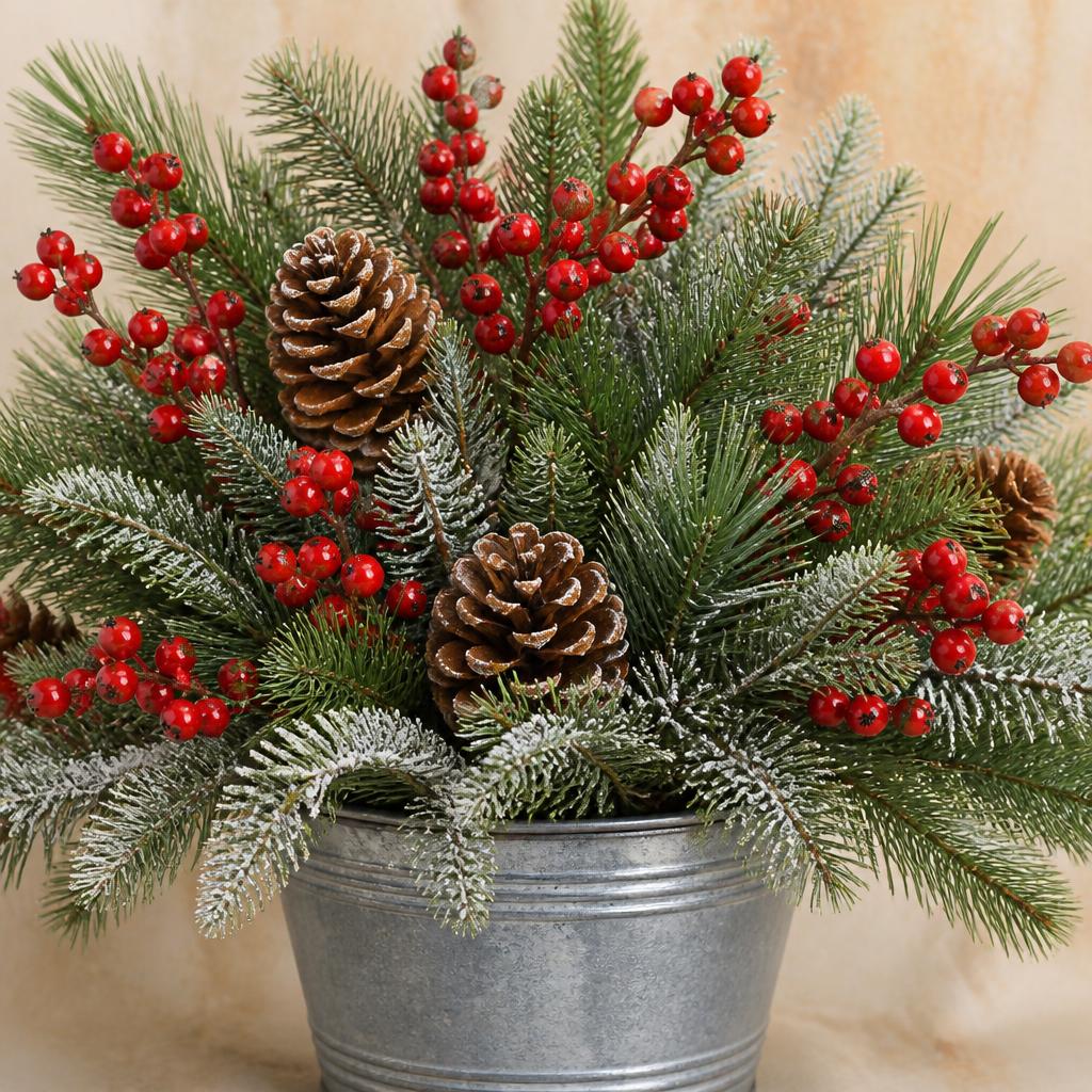 Winter Evergreen — hand-arranged silk flowers for delivery in Dalton, GA