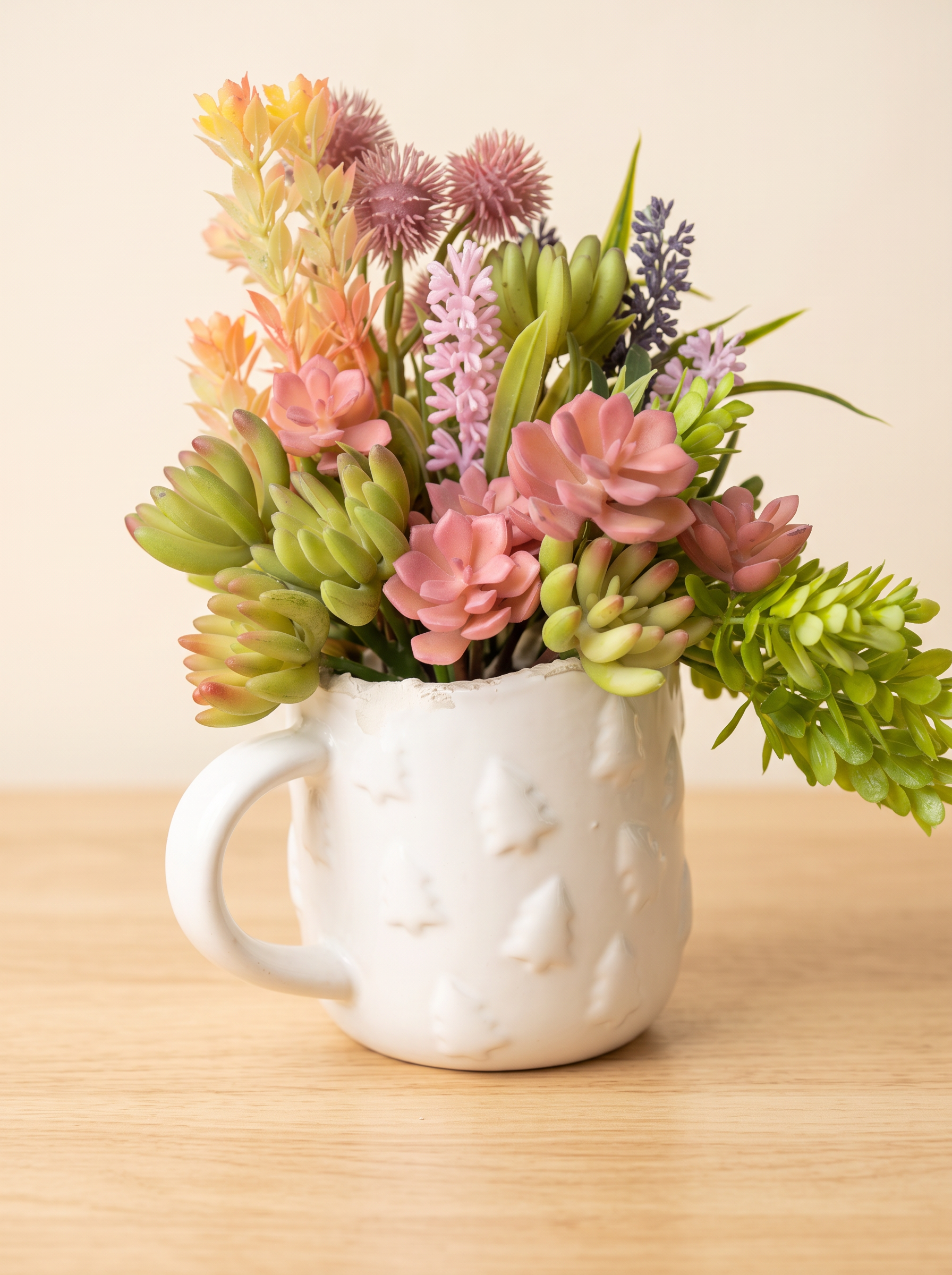 Ceramic Mug Silk Garden — hand-arranged silk flowers for delivery in Dalton, GA