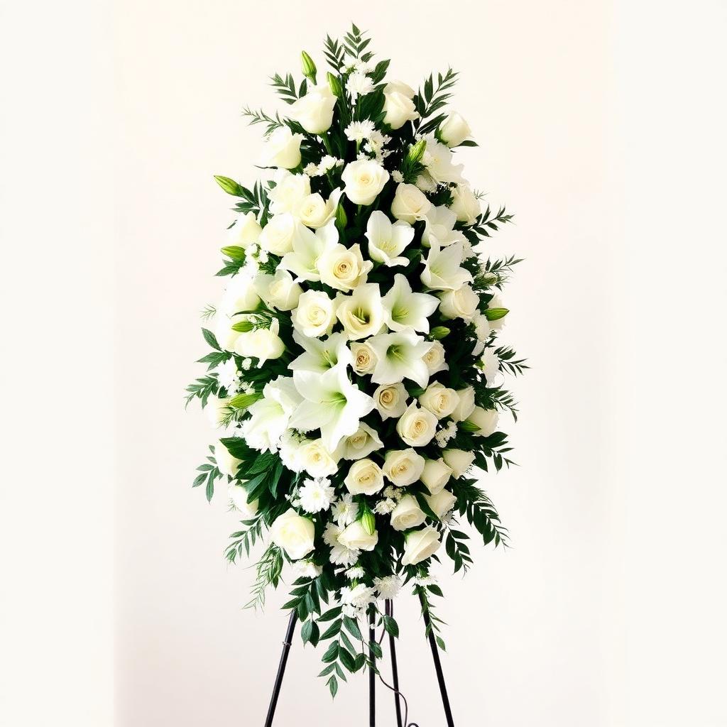 Serene White Standing Spray