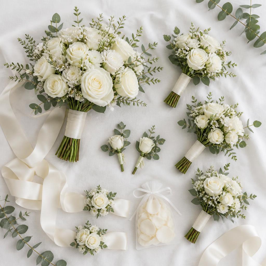 Classic Ivory Package — hand-arranged wedding flowers for delivery in Dalton, GA