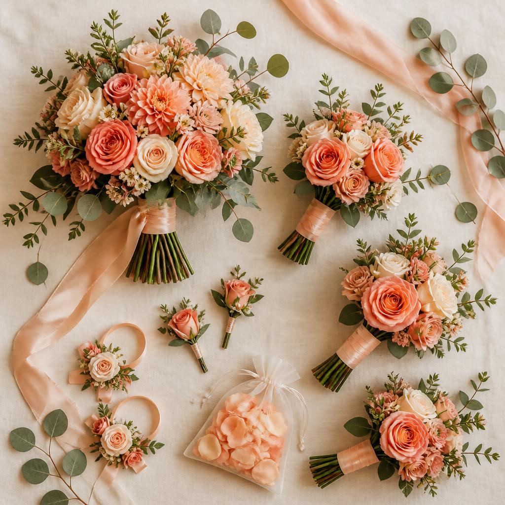 Sunset Blush Package — hand-arranged wedding flowers for delivery in Dalton, GA