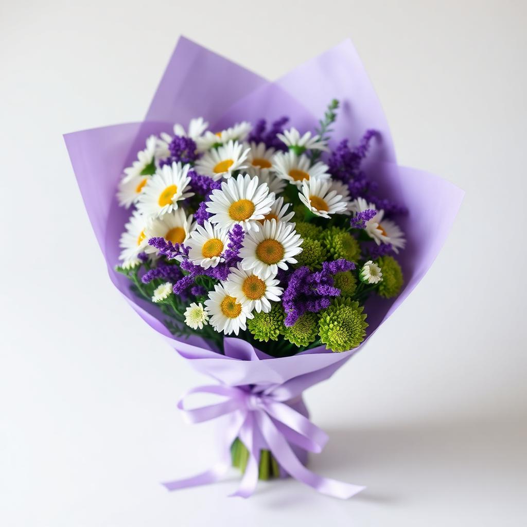 Lilac Whisper Wrapped Bouquet — hand-arranged soft flowers for delivery in Dalton, GA