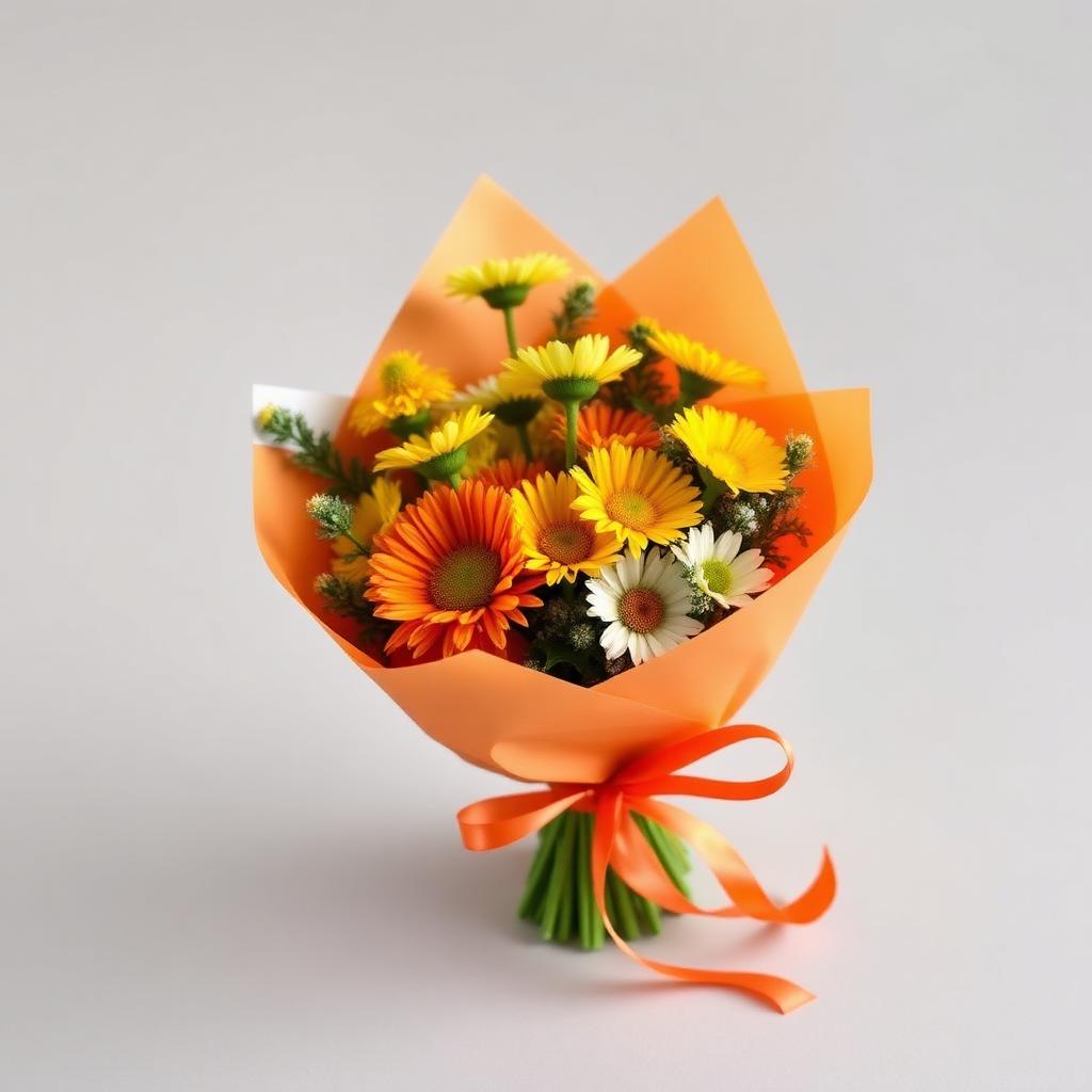 Sunny Sidekick Wrapped Bouquet — hand-arranged wild flowers for delivery in Dalton, GA